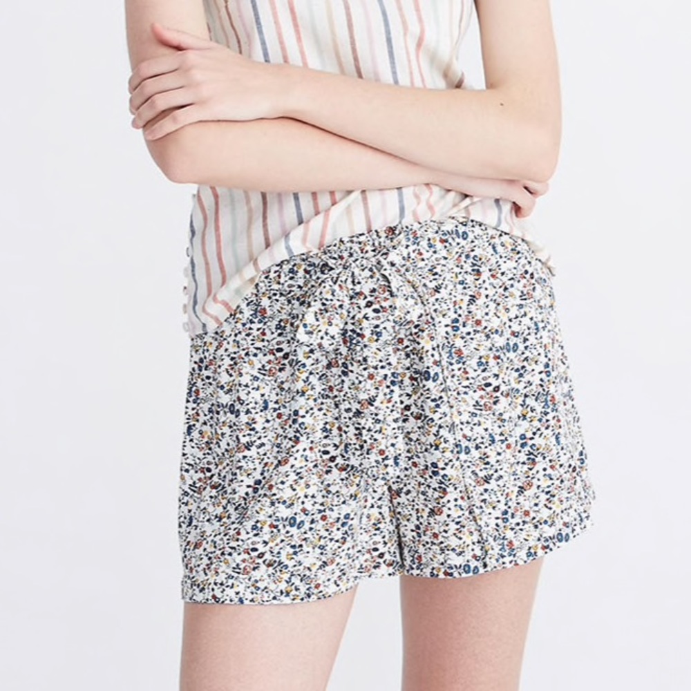 Madewell Drawstring Drapey Pull-On Shorts